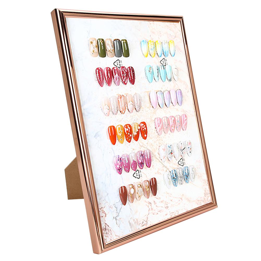 Nail Art Color Chart Display Board Stand Nail Tip Gel Polish Color Display Card Frame