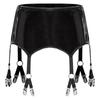Womens Glossy PU Garter Belt Showing Butt Suspender Straps Metal Clips Extra Miniskirt Waist Belt