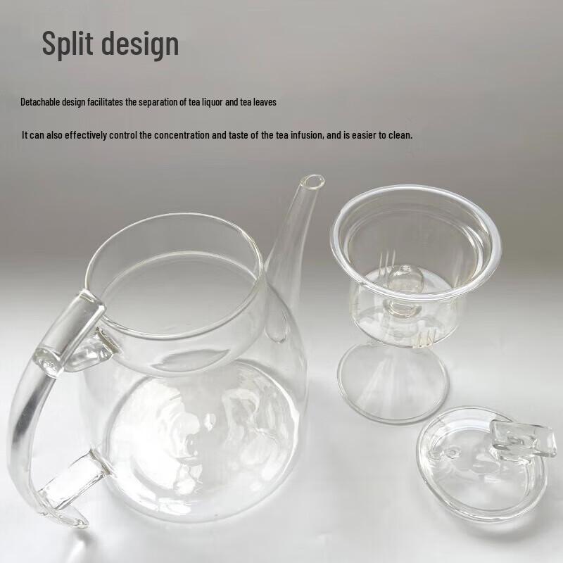 Handmade Borosilicate Glass Steaming Teapot