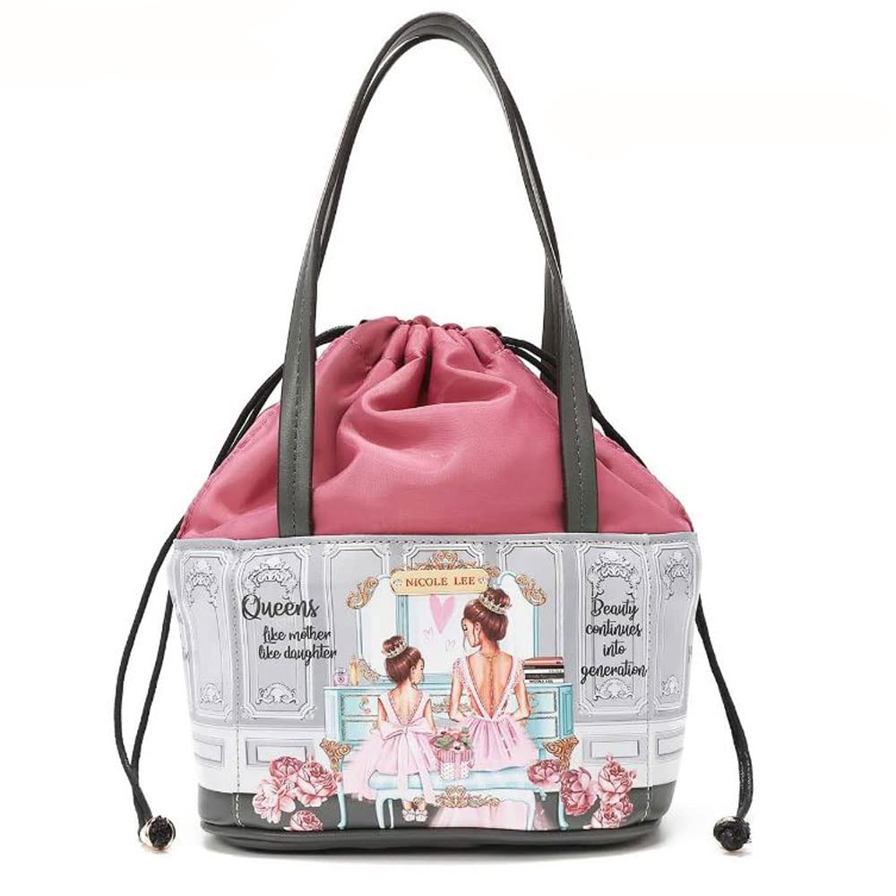 

NICOLE LEE PRT7480 Drawstring Mini Bag Shoulder Small Vegan Leather Vegan Popular SDGs Sustainable Travel Valuables Pouch Handbag Pouch Trend