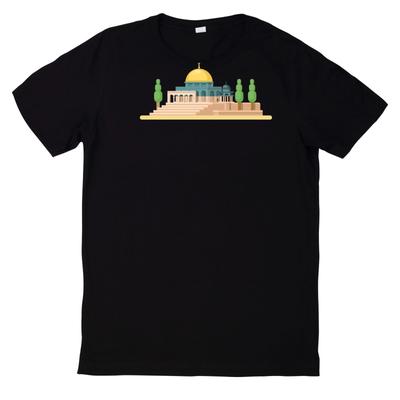 T-Shirt Israel Zeichnung Jerusalem Motiv BaumwolleWird in neuem Fenster oder Tab geöffnet