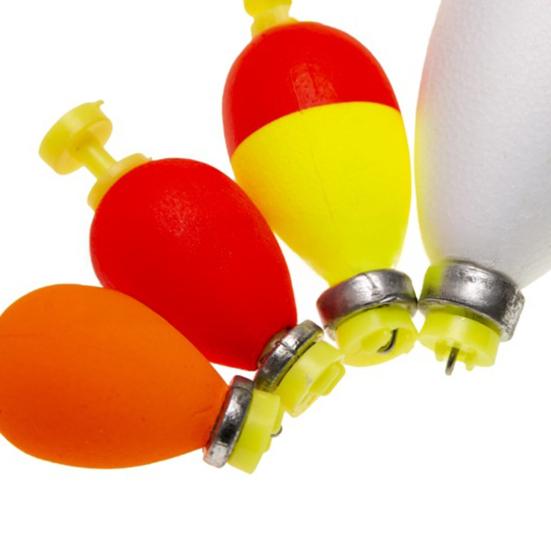 10/16Pcs EPS Foam Fishing Float with Weights Long Casting Lightweight High Visibility Buoyancy Ball Buoy Bobber Float Saltwater Freshwater
