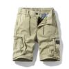 Herren Sommer Einfarbig Outdoor Freizeit Cargo Bequeme Shorts Herren Elastischer Bund Locker Gerades Design Shorts Herren