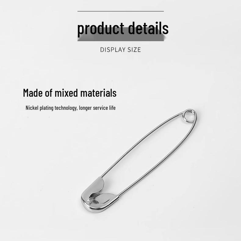 Vintage-Style Safety Pin Brooch and Paper Clip Set: Small to Extra Large for Clothes and Bed Sheets