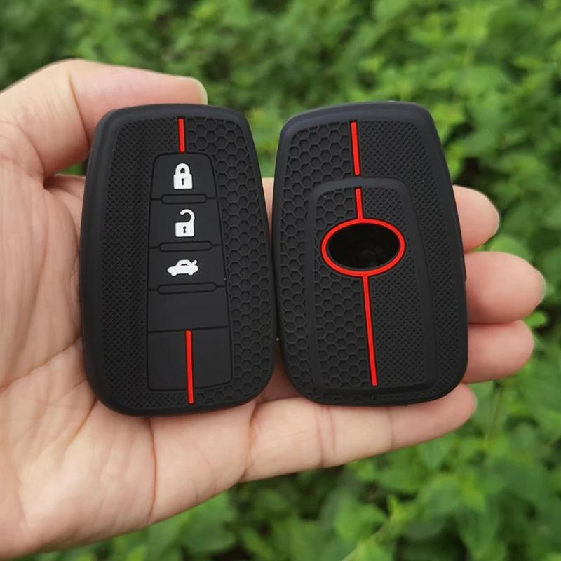 Fashion Silicone Car Key Case Cover Fob For Toyota Corolla Hybrid  Rav4 Land Cruiser Prado Camry Highlander Prius C-Hr