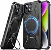 MagSafe iPhone 14/13 Armored Case with 360° Ring, Black Protective