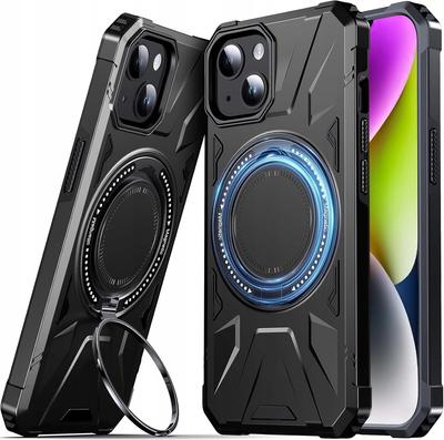 MagSafe iPhone 14/13 Armored Case with 360° Ring, Black Protective