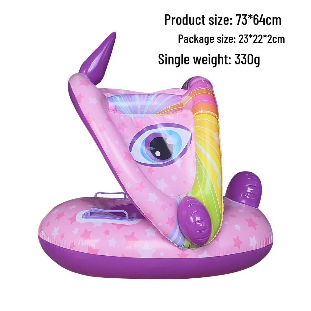 Large Toddler Boat-Themed Swimming Ring with Canopy & Steering Wheel