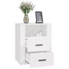 Nightstand White 50x36x60 cm Engineered Wood
