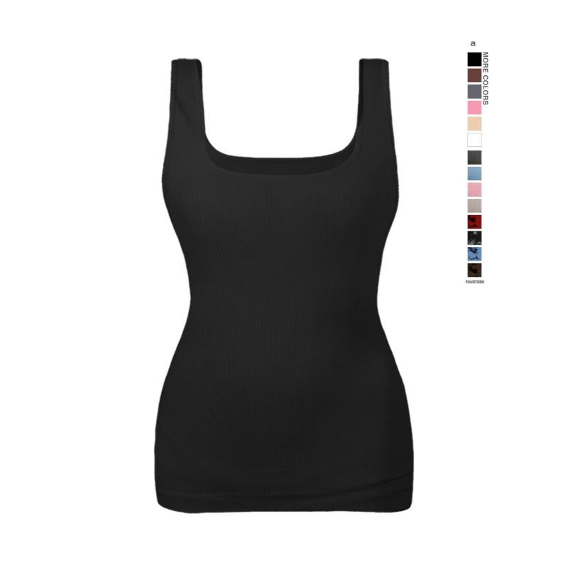Women Washed Tie Dye Solid Color Slimming Body Shaping Tank Top