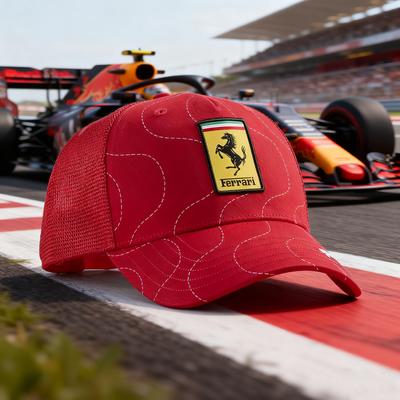 High-end Mode Mannen Vrouwen Verstelbare Casual Sportpet Borduurwerk Baseballpet Voor Ferrari F1 Team Racen Petten Liefhebber