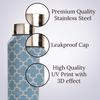Stainless Steel Water Bottle 1 Litre Pack of 2 Leakproof Office Fridge Gym Dance Travel School Home Refrigerator