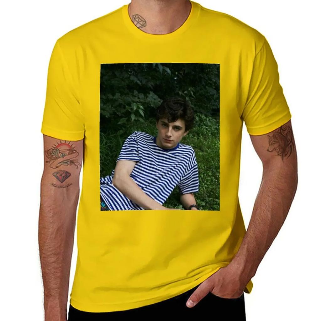 Timothee Chalamet T-Shirt Sports Fans New Edition Quick Drying Funnys Big and Tall T Shirts for Men