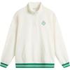 Li Ning Comfortable Casual Stand Collar Sweatshirt Men Sweatshirt Off-White AWDU649-1
