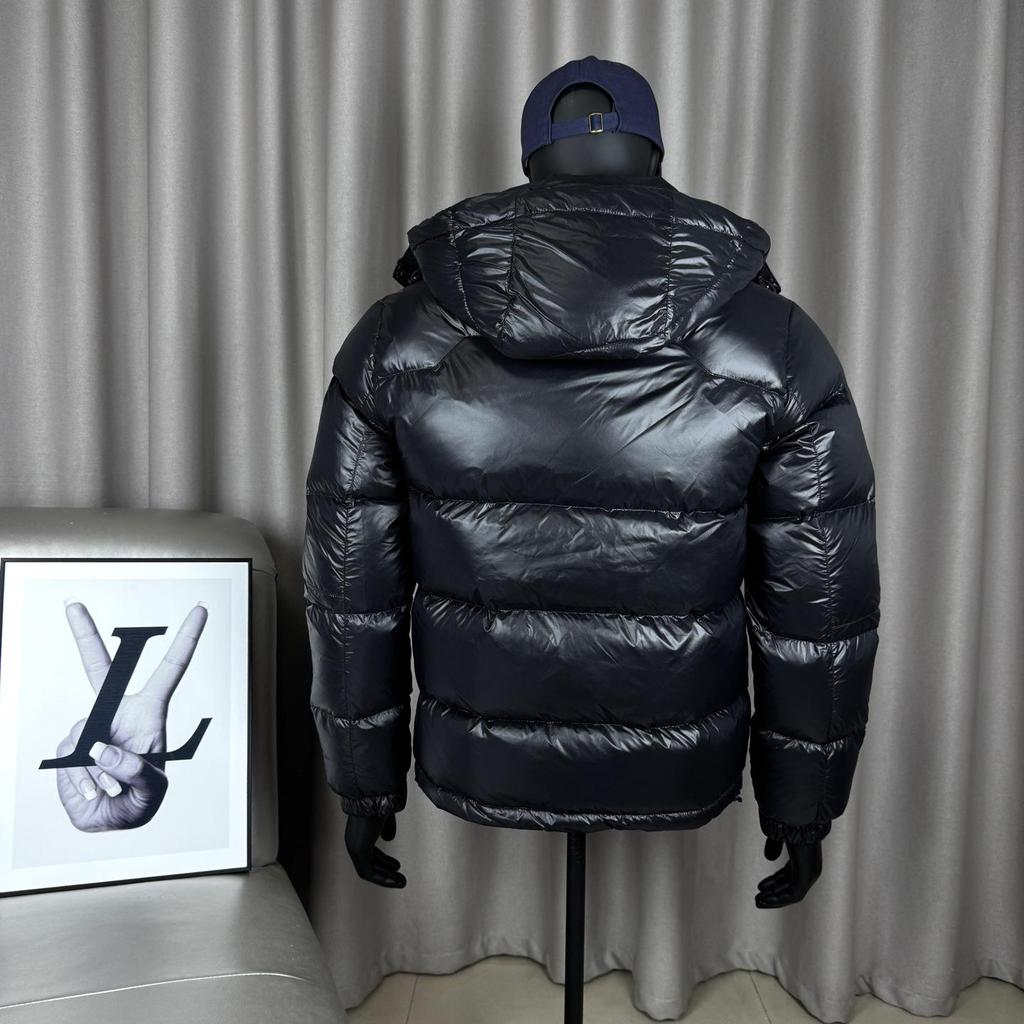 Klasická Unisex péřová bunda Polo s výšivkou a odnímatelnou kapucí