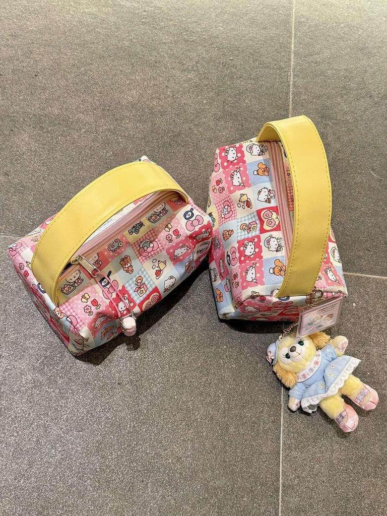 Cartoon Cat 3D Makeup Toiletry Bag - Large Capacity Travel Organizer for Women