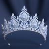 DIEZI Vintage Fashion Luxury Opal Rhinestone Crystal Tiara For Women Wedding Party Elegant Bridal Bride Crown Hair Accessories