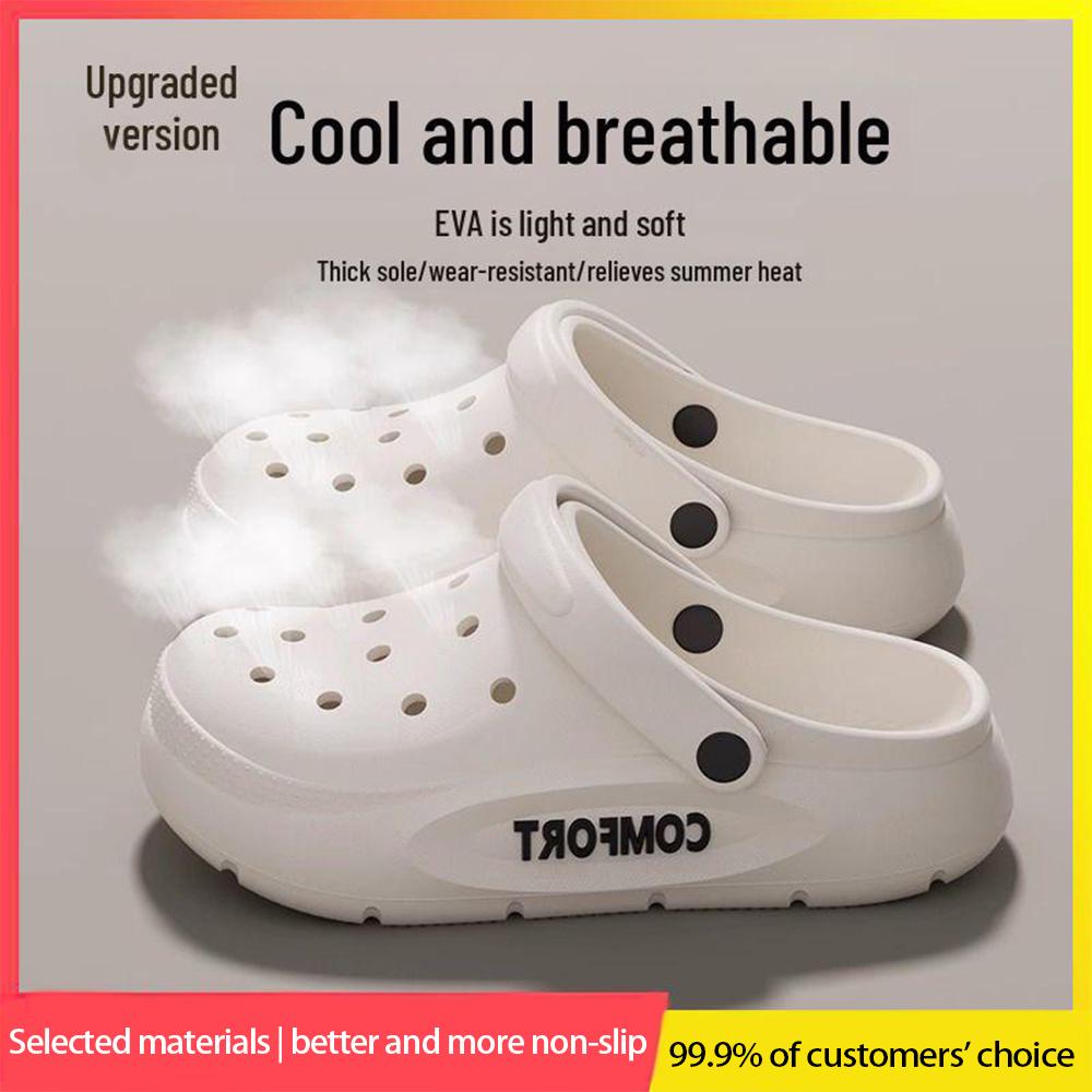 Lightweight Perforated Shoes for Couples, Anti Slip Summer Sandals, Durable for Outdoor Driving for Both Men and Women.