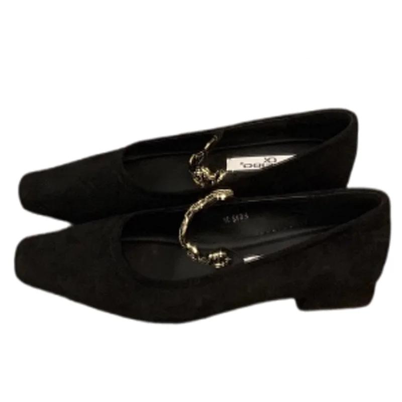 Fashion Square Toe Women Loafers Shoes Summer Casual Heeled Shoes Dress Lolita Fashion Sandals 2025 Trend Brand Retro Female Zapatillas