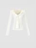 2025 Winter Women's Versatile Urban Lace-up V-neck Slim-fit T-shirt