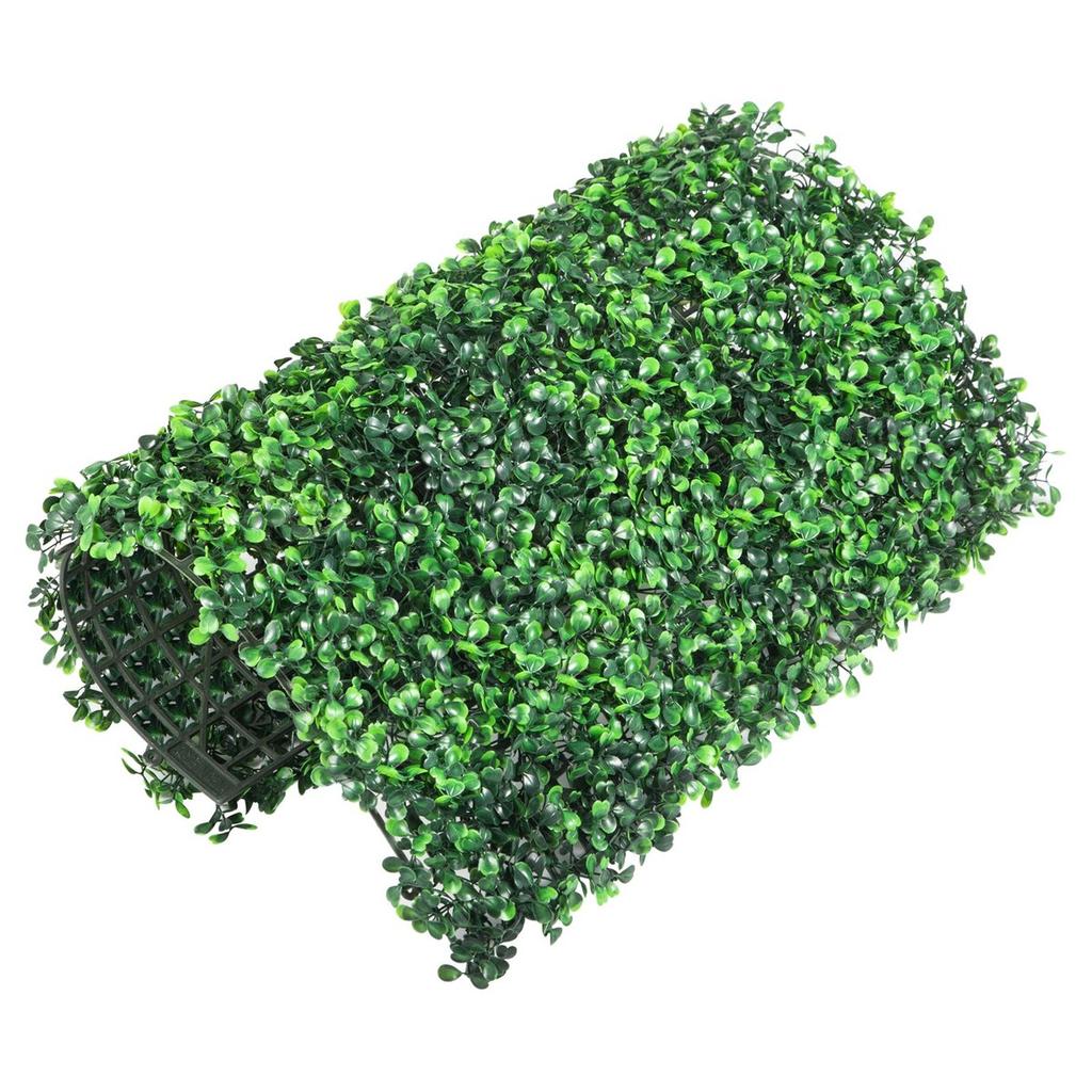 Artificial Boxwood Panel UV 24pcs Boxwood Hedge Wall Panels Artificial Grass Backdrop Wall 20" X 20" 4 cm Green Grass Wall Fake Hedge for Decor