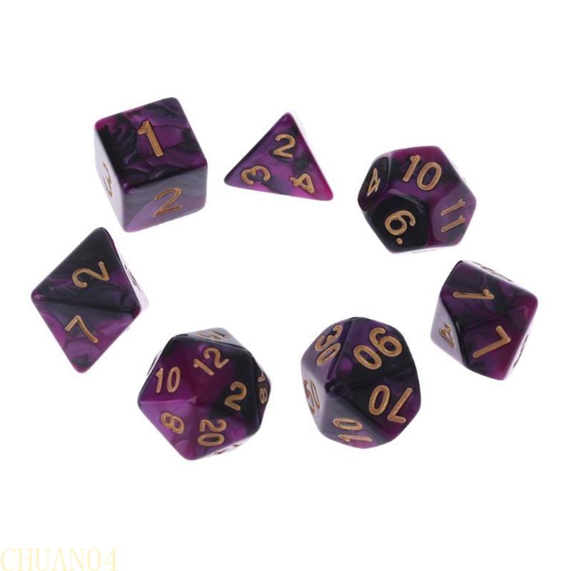 A1A2 49 Pcs Resin Assorted Polyhedral Dices with for DND RPG Game D4 D6 D8 D10 D% D12 D20