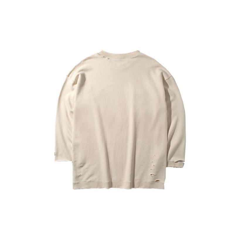 Li Ning New York Fashion Week Series Crew Neck Pullover Sports Sweatshirt Men Sweatshirt Raw-Fabric-Color AWDP634-1