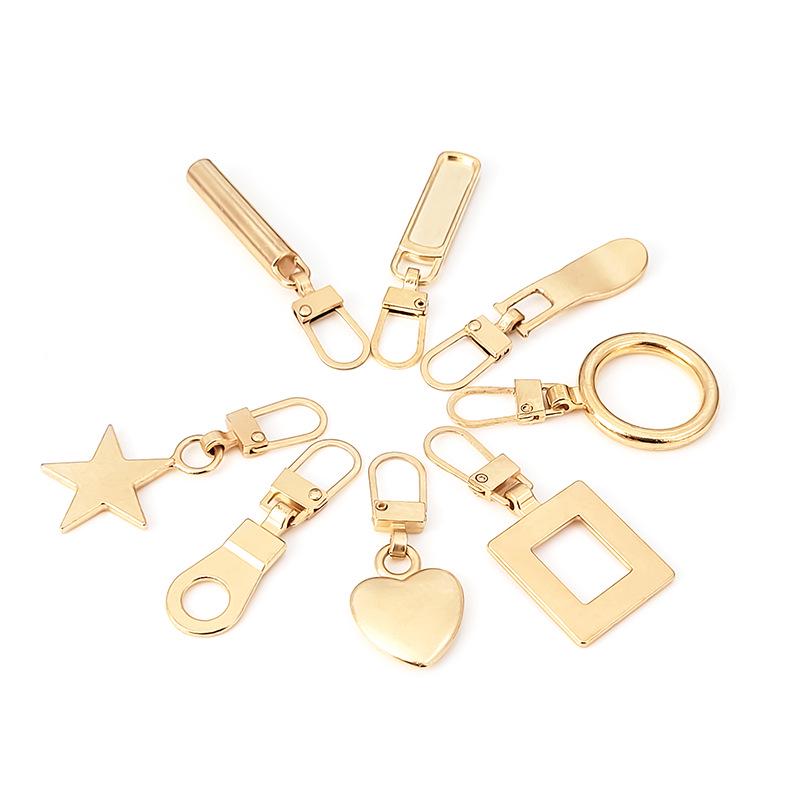 Detachable Metal Zipper Pull Tab Accessory for Bags, Shoes, and Clothes Repair