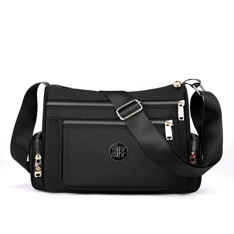 

Bags Women s wear-resistant commuter mother bags New women s shoulder messenger bags Nylon cloth casual dumpling bags чорний