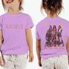KATSEYE Trendy Girls' Printed Children's Round-neck Short-sleeved T-shirt for Summer Loose and Comfortable Casual Wear