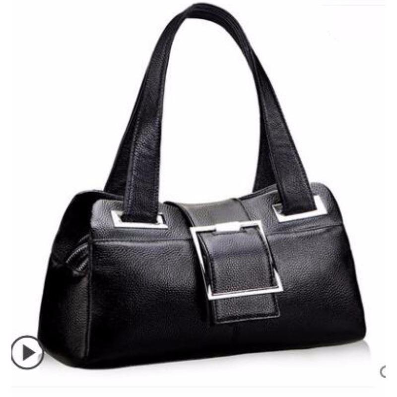

Женская сумка из натуральной кожи, стильная универсальная сумка-подушка, сумка через плечо для женщин среднего возраста чёрный