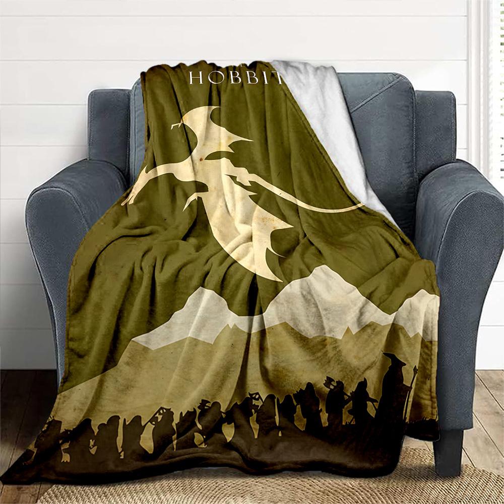 1PC The Hobbit Outdoor Blanket Lightweight Flannel, Soft & Warm, All-Season, Outdoor, Camping, Living Room, Office,  L1106056