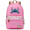 Lilo Stitch Backpack In Pink Or Blue Perfect For School Or Travel Made From High-quality Oxford Cloth