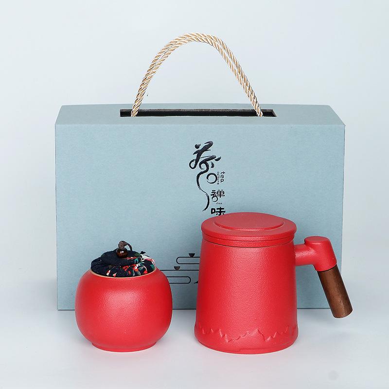 Custom Ceramic Tea and Water Mug with Filter - Office Souvenir Gift