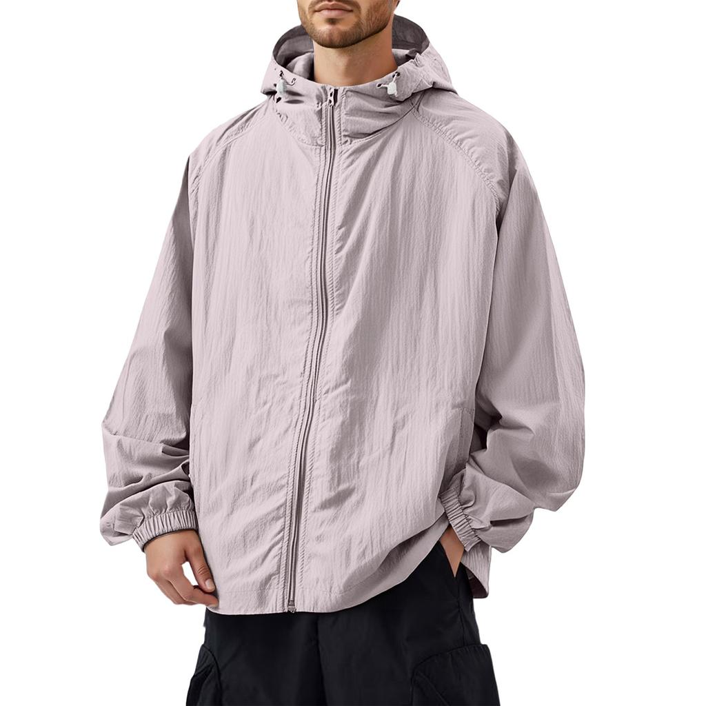 Men's Outdoor Casual Loose Sun Protective Clothing Punch Jacket Coat