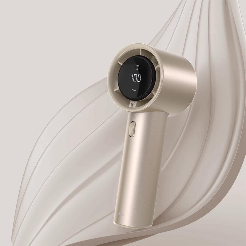 Turbo 100 Ultra-High Speed LED Handheld Mini Fan with Smart Display and Long-Lasting Battery