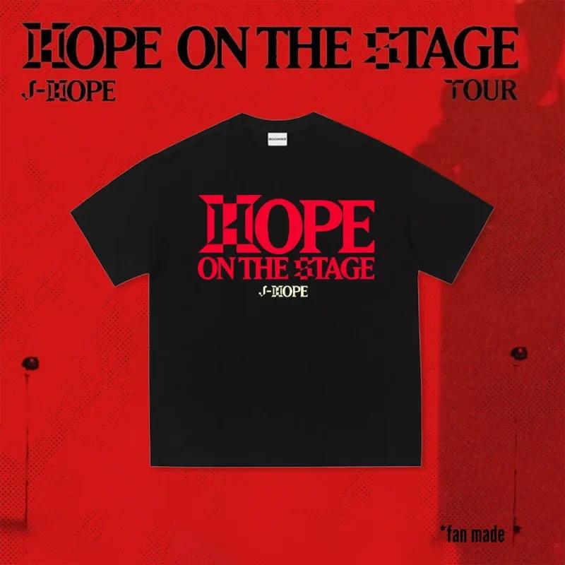 J-Hope Hope on The Stage Tour Tshirts Graphic Print T-shirts Men Women Fashion Hip Hop Cotton Tshirt Casual Short Sleeve T Shirt