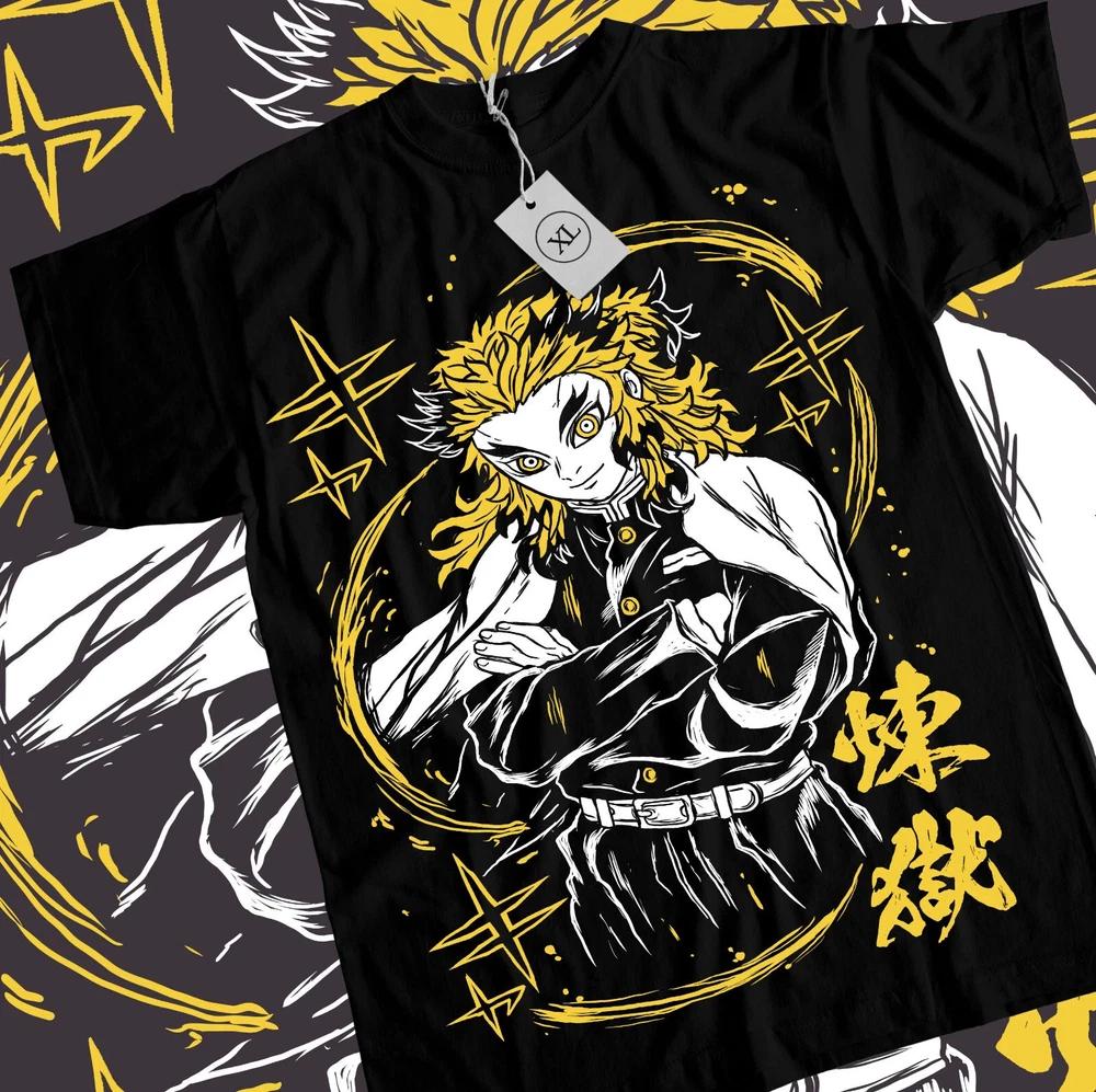 Kyojuro Rengoku Tshirt Kimetsu No Yaiba Anime Demon Slayer S