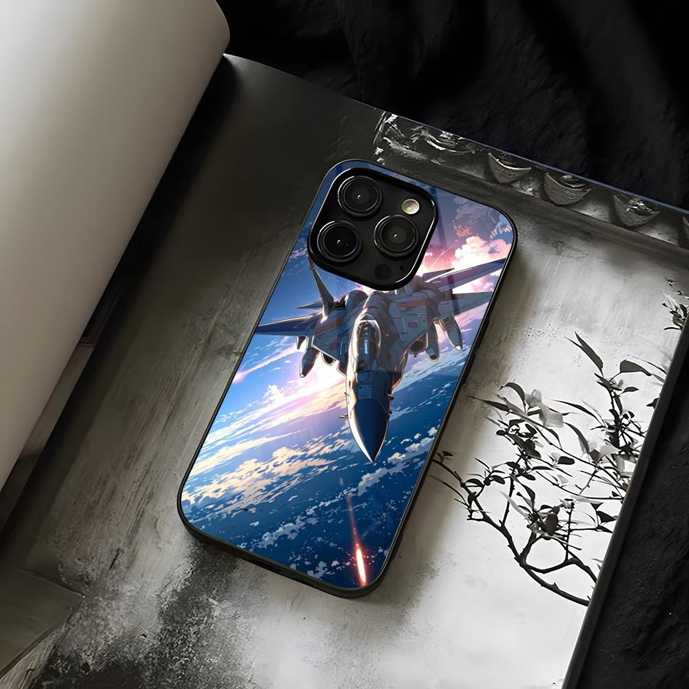 Fighter Plane Poster F-22 Raptor Phone Case For IPhone 14 13 17 12 16 15 11 Pro XS Max Plus Mini X XR Tempered Glass SE2020 Cove