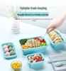 Foldable Silicone Lunch Box Set of 5 - Microwave & Portable Food Containers