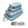 [ARSxODES] Compression Bag, Travel Pouch, 4 Piece Set, Clothing Compression, Zipper Type, Storage Case, Packing Cube, Water Repellent, Lightweight,