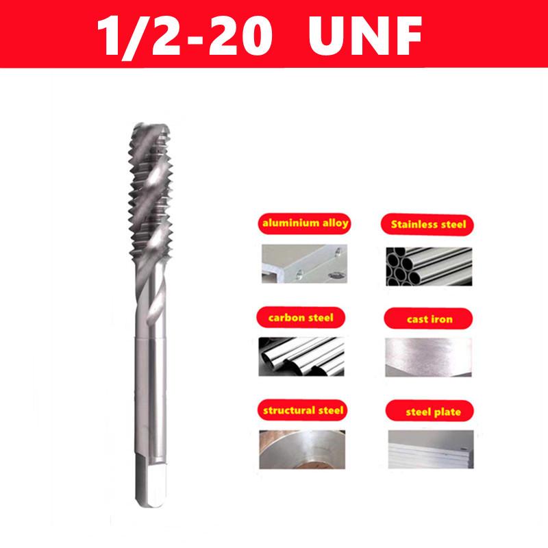 1pcs W6542 HSS American Spiral Groove Machine Tap UNC/UNF, Used for Stainless Steel Internal Thread Tapping and Drilling Tools