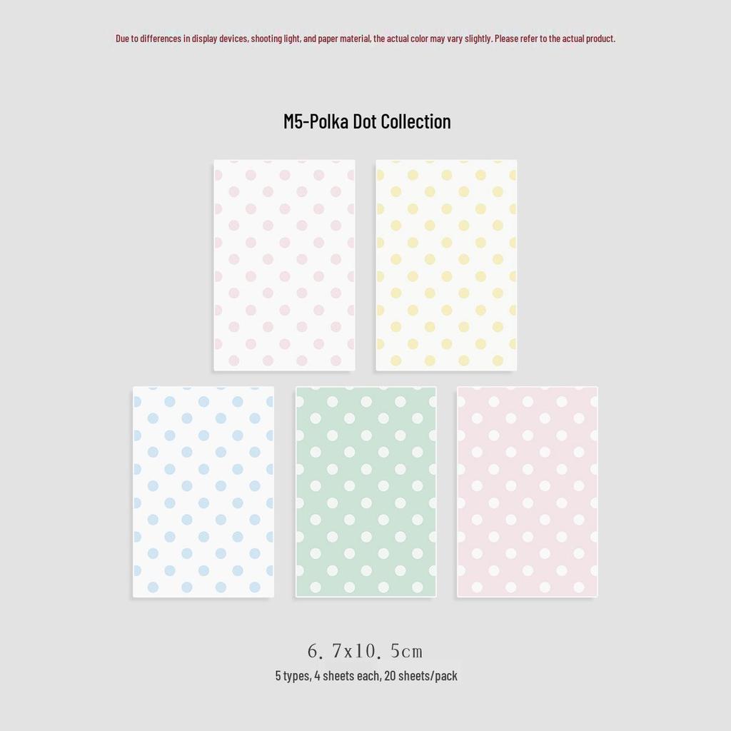 Waka Waka Polka Dot Transparent Sticky Note Stickers - Cute Girly Heart Collage Decoration