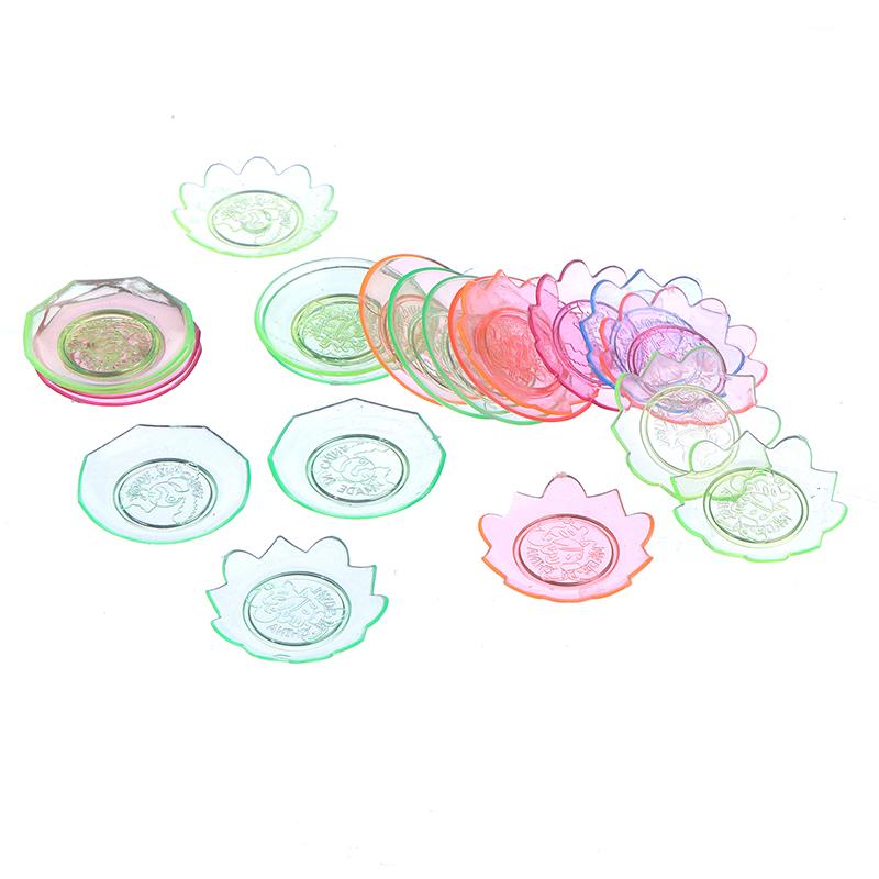 

20 шт., украшение для кукольного домика, мини-пластиковая тарелка, аксессуары «сделай сам», мини-украшение