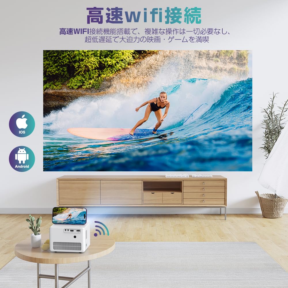 DBPOWER Projector 10000LM Ultra Compact WiFi 4K Compatible Bluetooth Function 1080P Home Projector High Brightness Home Projector Speaker Zoom