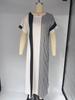 2025 Damen Resort Colorblock Print Lockeres Kleid