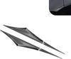 1pair 3D Metal Car Side Doors Wing Emblem Stickers, Self-Adhesive Carbon Fiber Car Side Fender Badge Decor