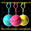 Portable Spherical Disposable Raincoat Keychain - Promotional Gift