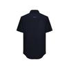 Li-Ning Solid Color Breathable Lightweight Quick-Dry Button-Up Short Sleeve Shirt Men shirts Deep-Blue ASHT469-1