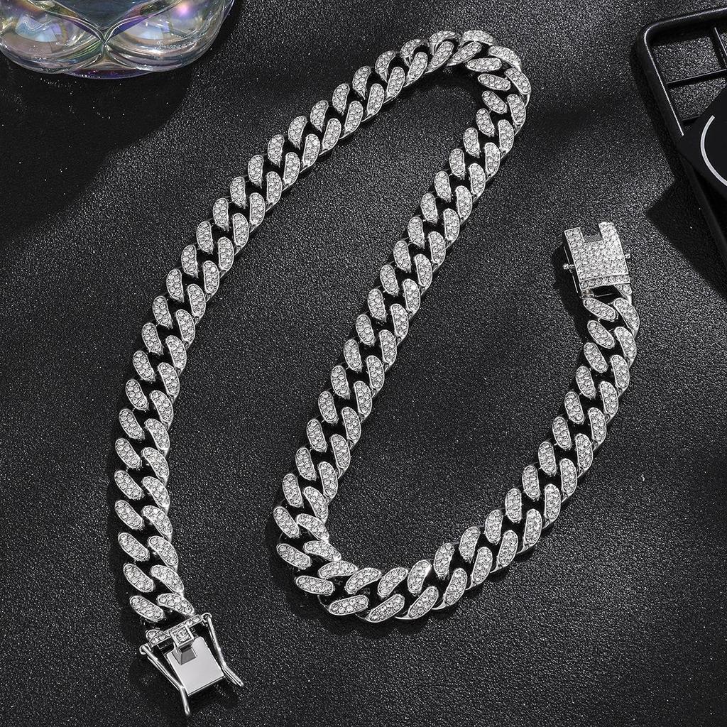 Men's Hip Hop 14mm Diamond Cuban Chain Necklace